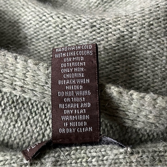 Fenn Wright Manson Green Open Cardigan Sweater XL Nylon/Angora/Wool Blend - Picture 10 of 11